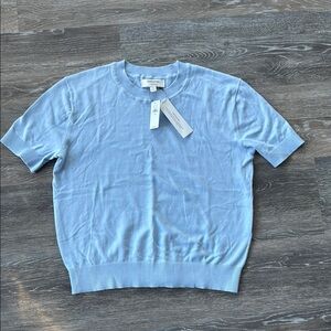 Light Blue Short Sleeve Sweater from Banana Republic